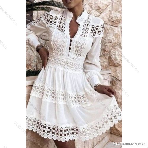 Women's Long Sleeve Lace Dress (S/M ONE SIZE) ITALIAN FASHION IMPBB22B23317