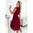 Women's Short Sleeve Shirt Dress (S / M ONE SIZE) ITALIAN FASHION IM422633 L wine