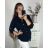 Women's Long Sleeve Hoodie Dress (S / M ONE SIZE) ITALIAN FASHION IMWA216095