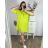 Women's Long Sleeve Shirt Dress (S/M ONE SIZE) ITALIAN FASHION IMWD232607 52/54 Green