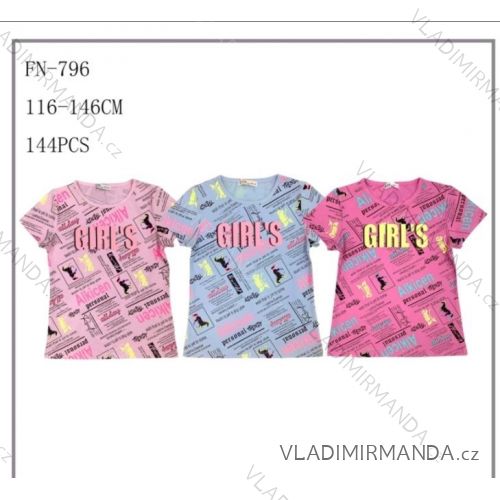 Girls' Youth Short Sleeve T-Shirt (116-146) SEZON JS-7018