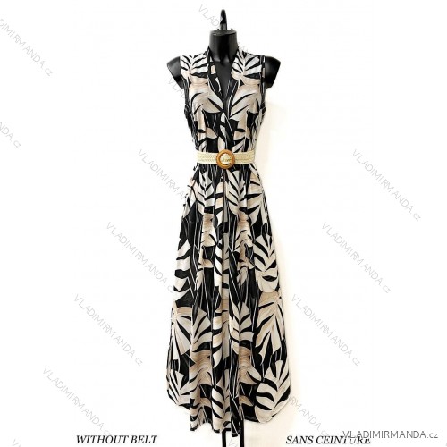 Women's Long Sleeve Summer Dress (S/M ONE SIZE) ITALIAN FASHION IMPES238990 black 