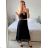 Women's Long Sleeve Shirt Dress (S/M ONE SIZE) ITALIAN FASHION IMWD232607 black 50/52