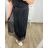 Women's Long Sleeve Shirt Dress (S/M ONE SIZE) ITALIAN FASHION IMWD232607 black 50/52