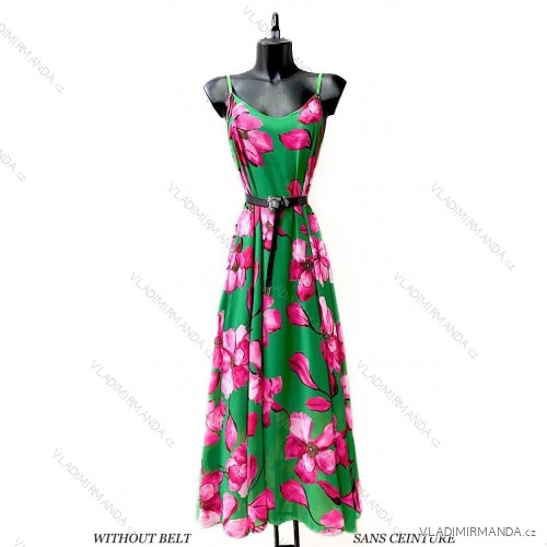 Women's Long Sleeve Summer Dress (S/M ONE SIZE) ITALIAN FASHION IMPES238990 Green 