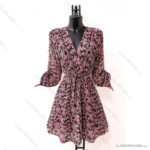 Women's Long Sleeve Summer Dress (S/M ONE SIZE) ITALIAN FASHION IMPES238990 pink