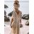 Women's Long Chiffon Short Sleeve Dress (S/M ONE SIZE) ITALIAN FASHION IMWGM23456