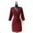 Women's Long Sleeve Summer Dress (S/M ONE SIZE) ITALIAN FASHION IMPES238990 red 