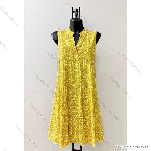 Women's Long Sleeve Summer Dress (S/M ONE SIZE) ITALIAN FASHION IMPES238990 žlutá 