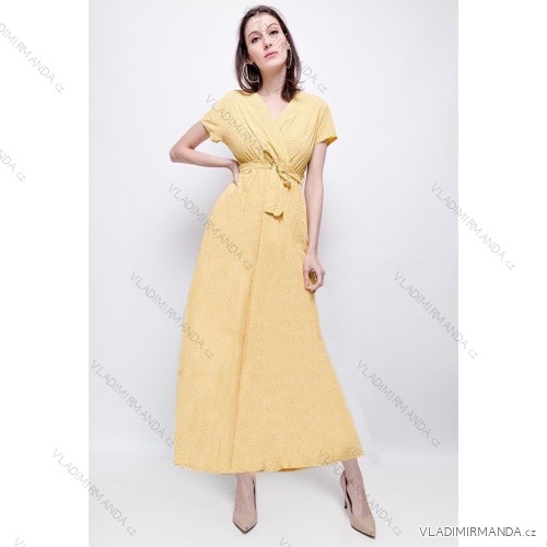 Women's Long Sleeve Summer Dress (S/M ONE SIZE) ITALIAN FASHION IMPES238990 žlutá 