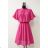 Women's Long Sleeve Summer Dress (S/M ONE SIZE) ITALIAN FASHION IMPES238990 růžová fuchsiová 