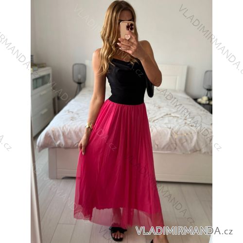 Women's Elegant Belt Long Sleeve Dress (S/M ONE SIZE) ITALIAN FASHION IMM23UN6139