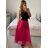 Women's Elegant Belt Long Sleeve Dress (S/M ONE SIZE) ITALIAN FASHION IMM23UN6139