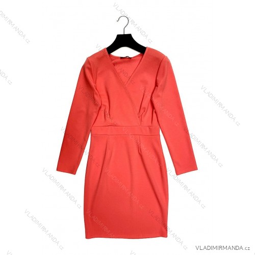 Women's Long Sleeve Summer Dress (S/M ONE SIZE) ITALIAN FASHION IMPES238990 růžová lososová 