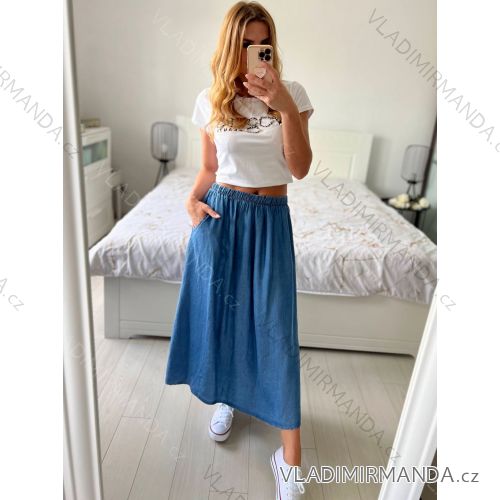 Women's Warm Long Sleeve Dress (L / XL ONE SIZE) ITALIAN FASHION IM421MIA S / M dark blue