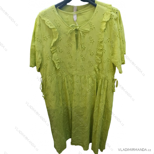 Women's Plus Size Short Sleeve Dress (XL/2XL/3XL ONE SIZE) ITALIAN FASHION IMN23001