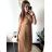 Sleeveless summer dress for women (uni sm) ITALIAN FASHION IMD20550 S/M béžová