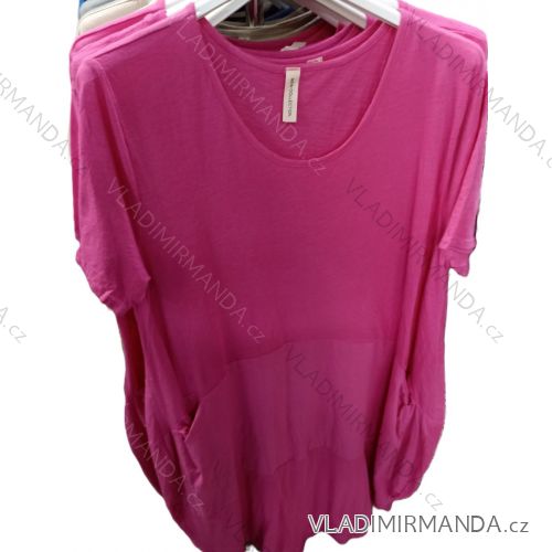 Women's Plus Size Casual Short Sleeve Dress (L/XL/2XL ONE SIZE) ITALIAN FASHION IM723061