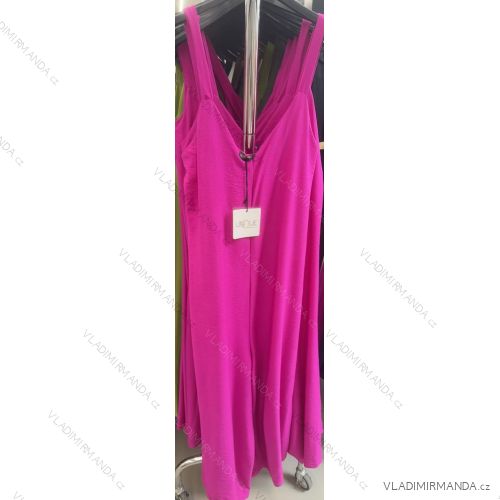 Satin Women's Long Summer Strapless Dress (S / M / L ONE SIZE) ITALIAN FASHION IMM22694