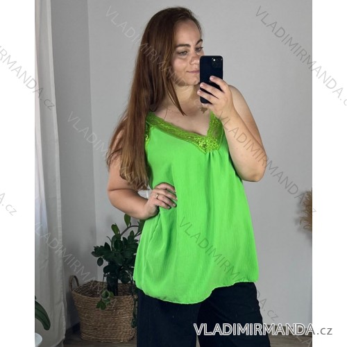 Women's Plus Size Lace Tank Top (XL/2XL ONE SIZE) ITALIAN FASHION IMBM23023