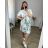 Shirt 3/4 sleeve ladies strip (4XL/5XL ONE SIZE) ITALSKÁ MÓDA IM422026