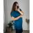 Shirt extended 3/4 long sleeve women's (L/XL/2XL ONE SIZE) ITALIAN FASHION IM423025 56/58 modrá královská