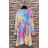 Women's Long Chiffon Short Sleeve Dress (S/M ONE SIZE) ITALIAN FASHION IMWGS231048