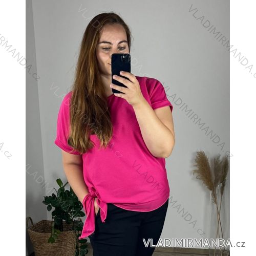 Shirt extended 3/4 long sleeve women's (L/XL/2XL ONE SIZE) ITALIAN FASHION IM423025