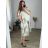 Women's Long Chiffon Short Sleeve Dress (S/M ONE SIZE) ITALIAN FASHION IMWGS231048 -   white -   56/58