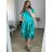Women's Long Chiffon Short Sleeve Dress (S/M ONE SIZE) ITALIAN FASHION IMWGS231048 -   white -   56/58
