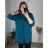 Women's Plus Size Extended Long Sleeve Shirt 2XL ONE SIZE) ITALIAN FASHION IMC22808