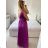 Women's Strapless Long Party Dress (S/M ONE SIZE) ITALIAN FASHION IMPSH245192 red S / M
