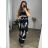 Long Jumpsuit with Pendant 3/4 Long Sleeve Women's Plus Size (50-58) ITALIAN FASHION IMWEC24016