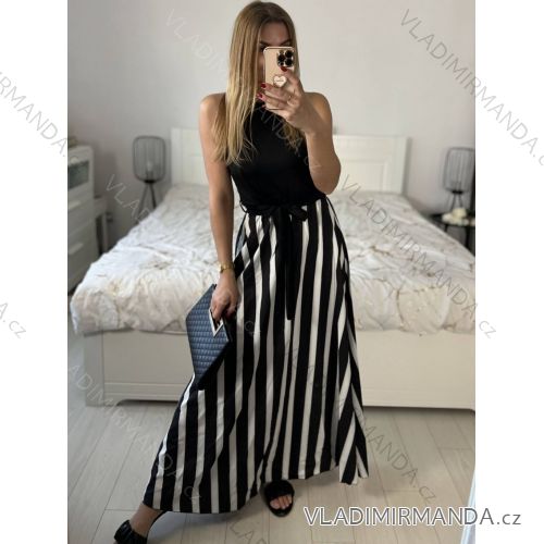 Women's Long Summer Sleeveless Dress (S/M ONE SIZE) ITALIAN FASHION IMM23M3667