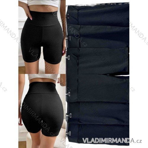 Women's Plus Size Denim Shorts Shorts (56/58 ONE SIZE) POLISH FASHION IMWT24024 -   black -   58/60