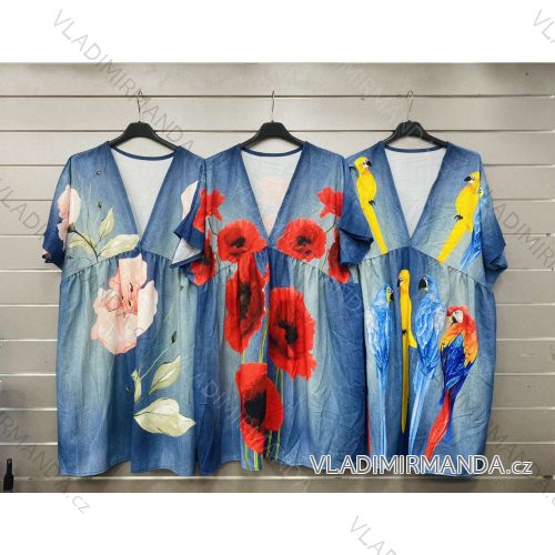 Women's Long Chiffon Short Sleeve Dress (S/M ONE SIZE) ITALIAN FASHION IMWGS231048
