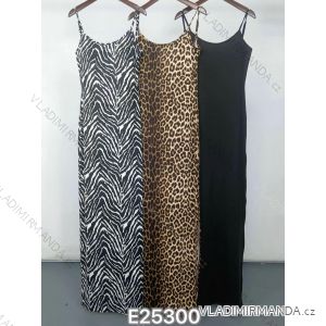 Satin Women's Long Summer Strapless Dress (S / M / L ONE SIZE) ITALIAN FASHION IMM22694