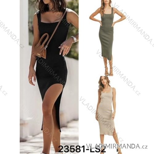 Satin Women's Long Summer Strapless Dress (S / M / L ONE SIZE) ITALIAN FASHION IMM22694