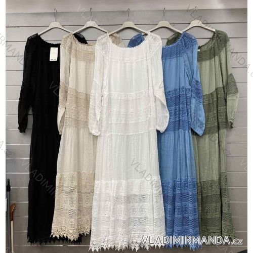 Women's Long Chiffon Short Sleeve Dress (S/M ONE SIZE) ITALIAN FASHION IMWGS231048