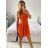 Elegant formal dress with straps for women (S / M ONE SIZE) ITALIAN FASHION IMHMS23139/DU