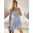 Elegant formal dress with straps for women (S / M ONE SIZE) ITALIAN FASHION IMHMS23139/DU
