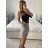 Women's Long Chiffon Short Sleeve Dress (S/M ONE SIZE) ITALIAN FASHION IMWGM23456 -   Dark beige
 -   S / M
