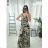 Women's Long Chiffon Short Sleeve Dress (S/M ONE SIZE) ITALIAN FASHION IMWGS231048