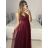 Women's Strapless Long Party Dress (S/M ONE SIZE) ITALIAN FASHION IMPSH2360055 purple S / M