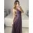 Women's Strapless Long Party Dress (S/M ONE SIZE) ITALIAN FASHION IMPSH2360055 purple S / M