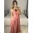 Women's Strapless Long Party Dress (S/M ONE SIZE) ITALIAN FASHION IMPSH2360055 -   růžová starorůžová -   S / M