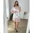 Women's Oversized 3/4 Long Sleeve Dress (S/M ONE SIZE) ITALIAN FASHION IMWGB231731