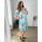 Women's Oversized 3/4 Long Sleeve Dress (S/M ONE SIZE) ITALIAN FASHION IMWGB231731 white 52/54