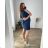 Women's Long Sleeve Shirt Dress (S/M ONE SIZE) ITALIAN FASHION IMWD232607  dark blue