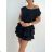 Women's Long Sleeve Hoodie Dress (S / M ONE SIZE) ITALIAN FASHION IMWA216095